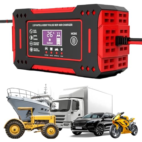 Carregador Bateria Automotivo 12v 6Amp Até 100 Amperes Para Carro, Moto, Caminhão, Caminhões, Motoci