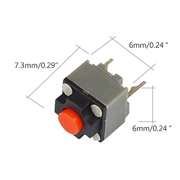 misamaru様　ミュートスイッチ Amazon.co.jp: 5 個 Kailh ミュートボタン 6 × 6 × 7.3