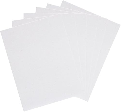 Miniatura 1 de Mega Artesanía 6pcs metálico Espuma EVA Hojas 9 x 12  Sparkly Glitter Blanco papeles con adhesivas Smooth Back  para álbumes de recortes Arts