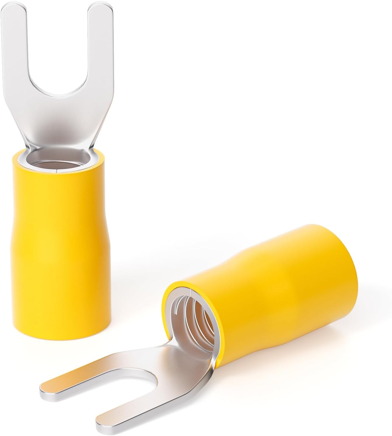 300 Pcs Yellow 12-10 AWG Insulated Fork Spade U-Type Wire Connector Electrical Crimp Terminal