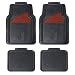 Maggift Rubber Floor Mats, for Car, SUVs, Vans & Trucks, Front and Back Heavy Duty Rubber Car Mats, 4pc, Black