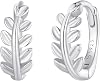 Small Hoop Earrings for Women Gold Plated 925 Sterling Silve Leaf Huggie Hoop Earrings with Cubic Zirconia Hypoallergenic Lightweight Hoop Earrings Jewelry Gifts
