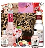 The Pink Gin Gift Set Hampers for Women, Birthday Gin Gifts for her with Chocolate Gifts for Her - The BestFriend Gifts for Women
