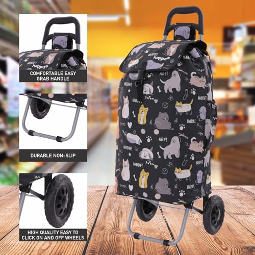 Hoppa Leichter Einkaufstrolley, 57 l, Modell 2024, strapazierfähig und zusammenklappbar, für...