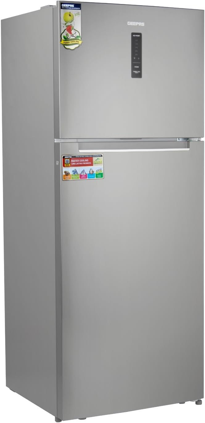 Geepas 420L Double-Door No-Frost Refrigerator