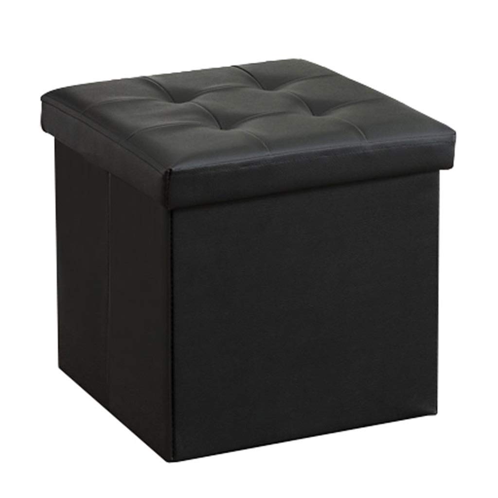 Tabouret repose-pieds CHEWYNP cube de rangement ottoman