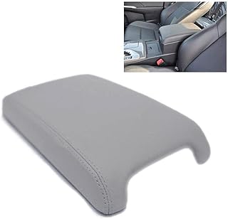 DSparts Leather Center Console Lid Armrest Cover Fits for 2012-2017 Toyota Camry Gray Leather Part Only
