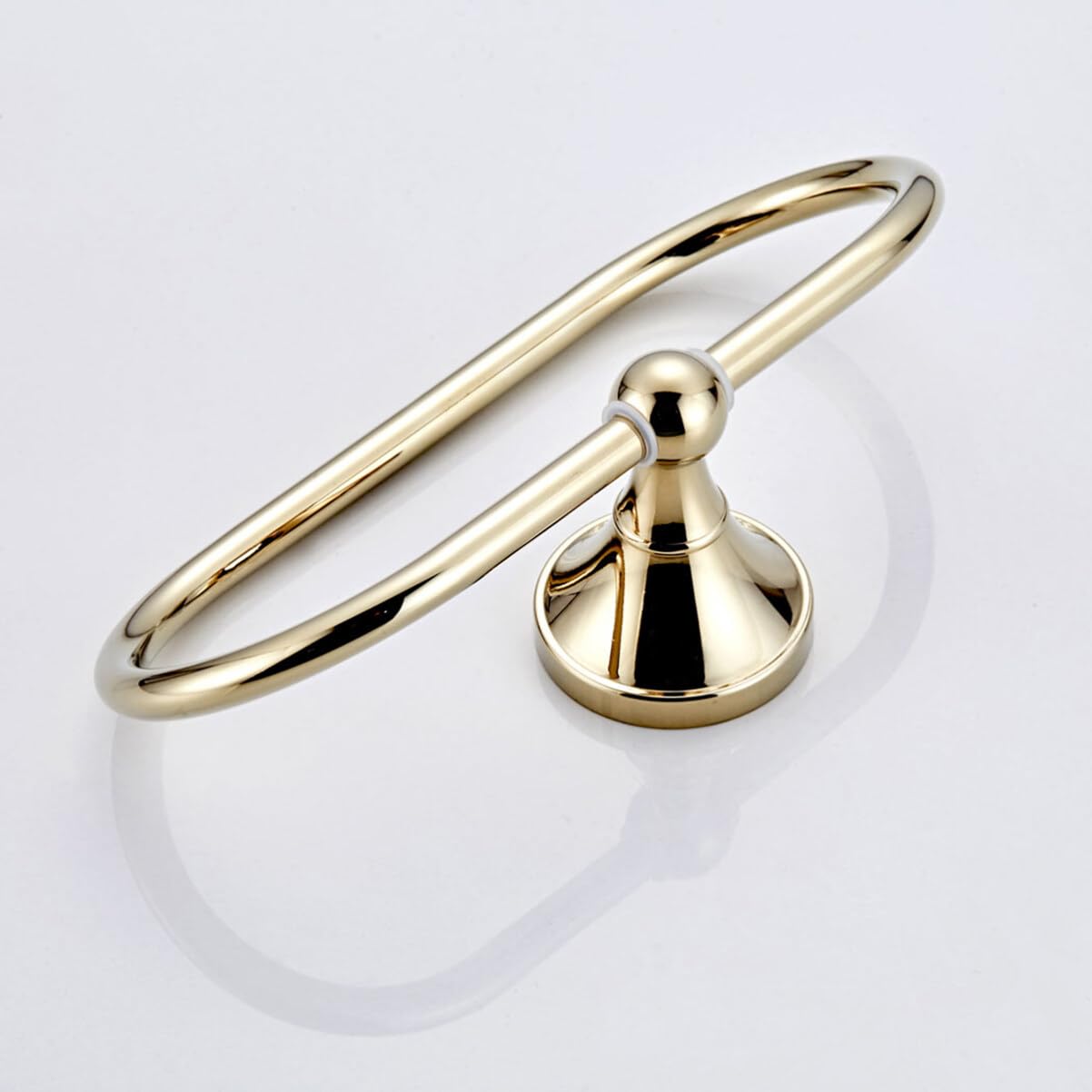 Cabilock Toallero Moderno Toallero De Mano Colgador De Anillo para Baño Toallero Ovalado Toallero Montado En La Pared Dorado