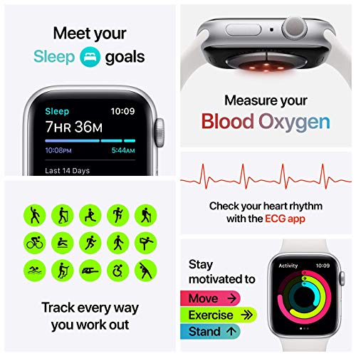 Apple Watch Series 6 (GPS, 40mm) - Blue Aluminum Case with Deep Navy Sport Band (Renewed) - Image 7