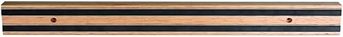 -Barra de herramientas magnética de madera de 24 pulgadas con dos tiras magnéticas- Funcionalidad multiusos como soporte para cuchillos, tira de