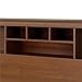 BOWERY HILL Country Style King Size Wood Bookcase Bed Headboard and Cabinet Storage in Cherry