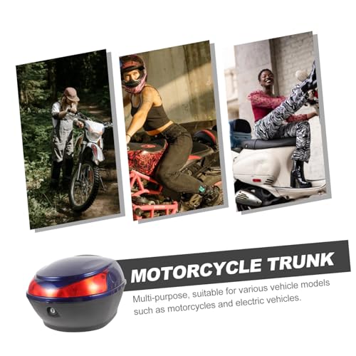Top case moto grande capacité bleu en plastique résistant pour scooter