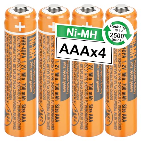 OSIM 4Pack AAA NiMH Rechargeable Batteries 1.2V 700mAh