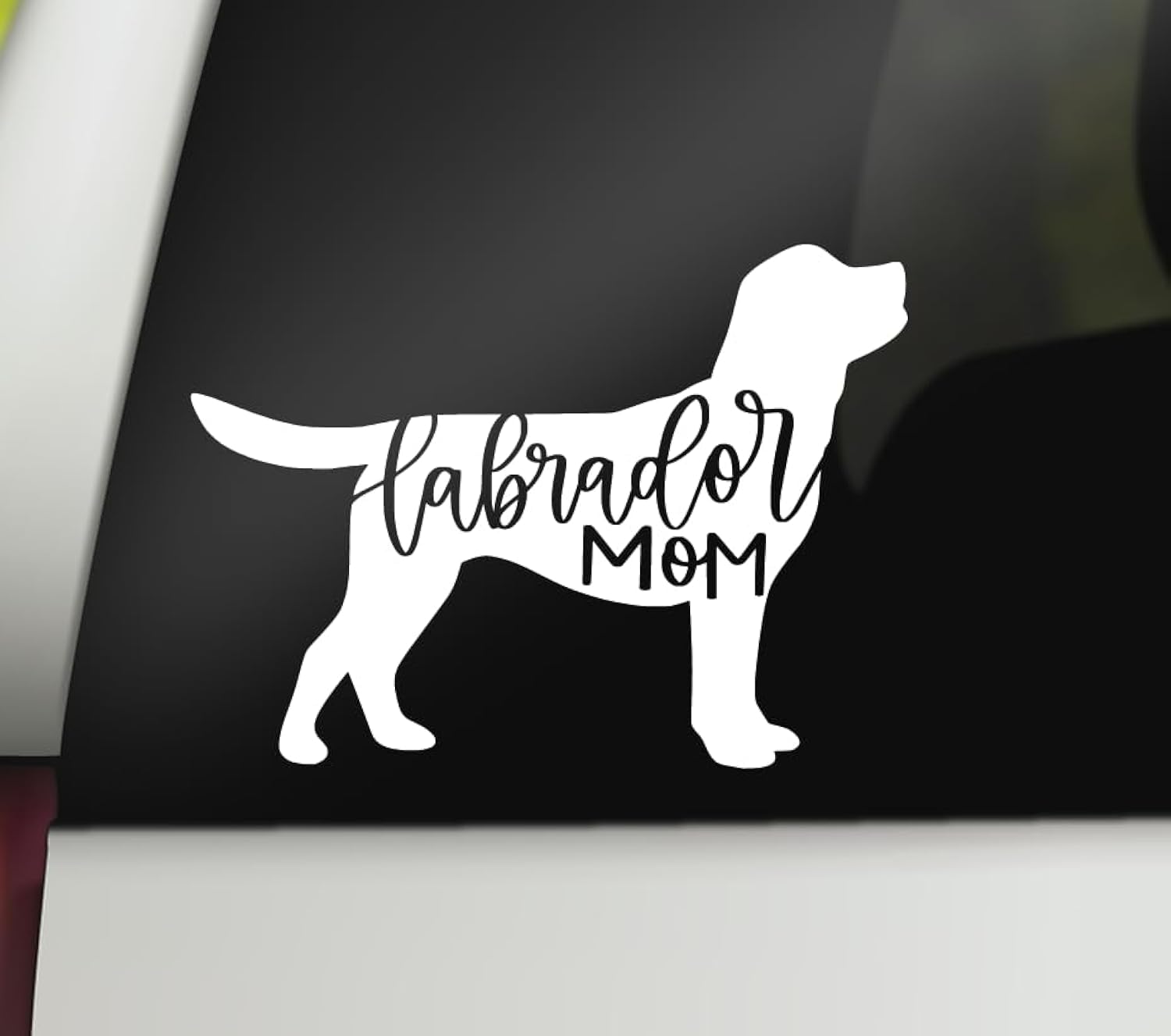 Calcomanía de perro Labrador Retriever para parachoques de auto y coche