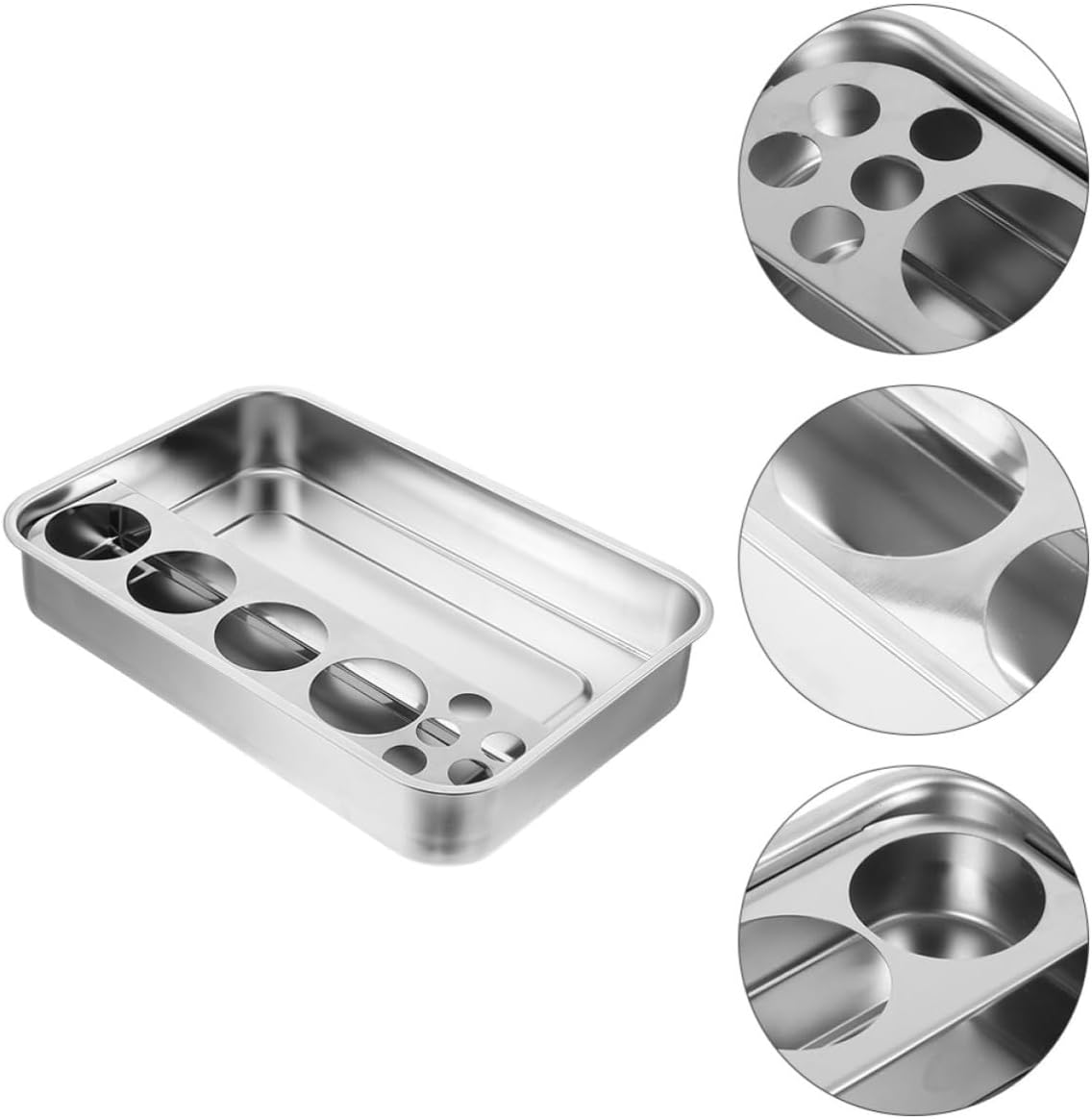 Stainless Steel Dressing Change Tray Thickened Metal Plate for Hospitals