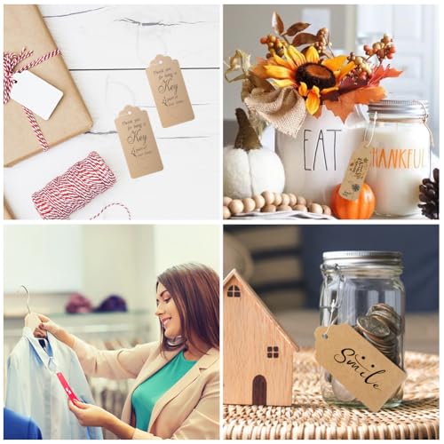 Flintronic 1000 Sicherheitsetiketten aus Kunststoff zum Aufhängen von Etiketten, 10 cm, für Etiketten, Kleidung, Gepäck, Produkte, Schmuck, Weiß