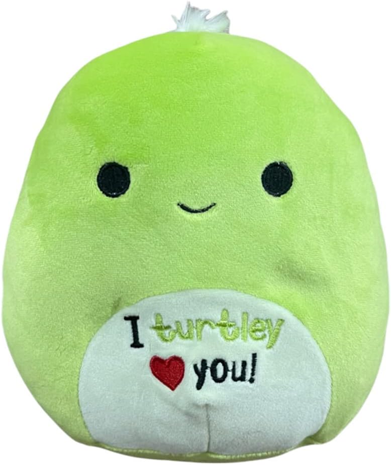 Squishmallows Official Kellytoy Valentines Squad Squishy Soft Plush Toy Animal (8 Inch, Henry Turtle (Turtley Love You))