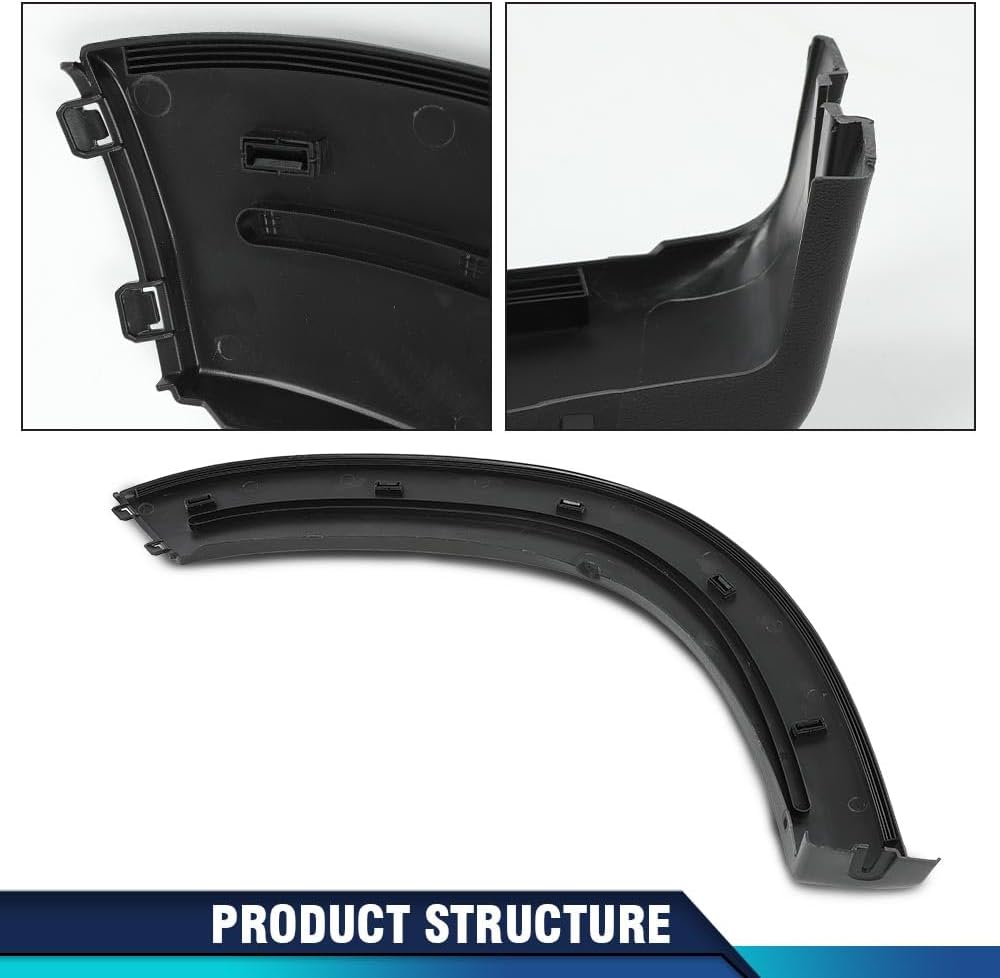 PIT66 Rear Molding Wheel Trim Fender Flare Textured Left Driver Side Compatible with Dodge Ram Promaster 2019-2022