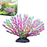 coralde Acuario – Decoración de Silicona de simulación de 18x12x5 cm, Estatua de coralartificial, coralde Silicona para paisajismo de peceras | para Estanque, Dormitorio, Sala de Estudio, bibliotec