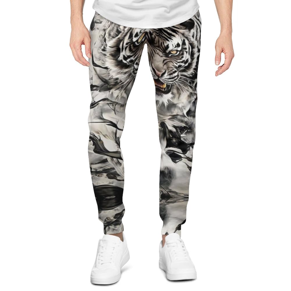 Set di felpa con cappuccio unisex con stampa animale, da donna, tuta sportiva da jogging, a maniche lunghe, girocollo, felpa + coulisse, pantaloni sportivi per il tempo libero