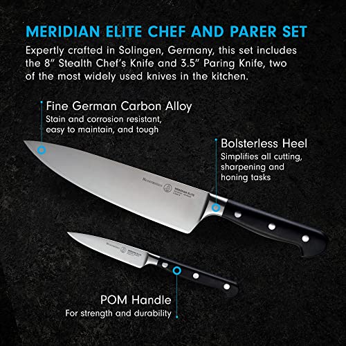 Messermeister-Meridian-Elite-Chef-Parer-Set-Includes-8-Stealth-Chefs-Knife-35-Paring-Knife-Rust-Resistant-Easy-to-Maintain