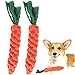 Uooker Paws Puppy Chew Toys Carota, Confezione da 2 Giocattoli per Cani con Corda Intrecciata per La Pulizia dei Denti di Cani di Piccola Taglia