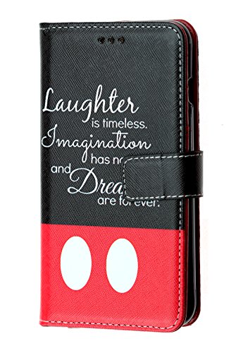 Edealsaving Laughter Is Timeless Iphone 8 Plus Wallet Case, Imagitouch Folio Flip Pu Leather Wallet Case With Kickstand Wrist Strap And Card Slots For Iphone 8 Plus - Dream Quotes Wallet #TOP1