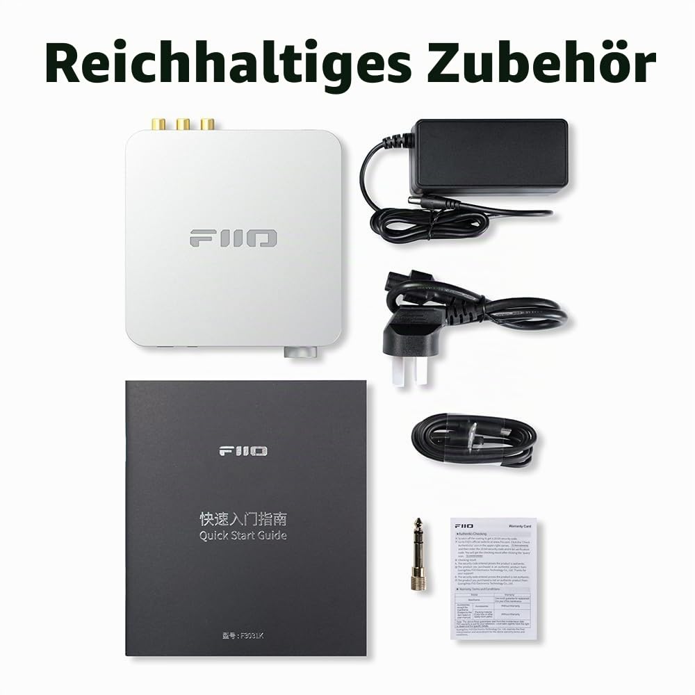 FiiO K11 Desktop 1400mW Power Balanced Kopfhörer DAC & Verstärker 384kHz/24Bit DSD256 für Home Audio/PC 6,35 mm/4,4 mm/RCA/Koaxial/Optisch (Schwarz)