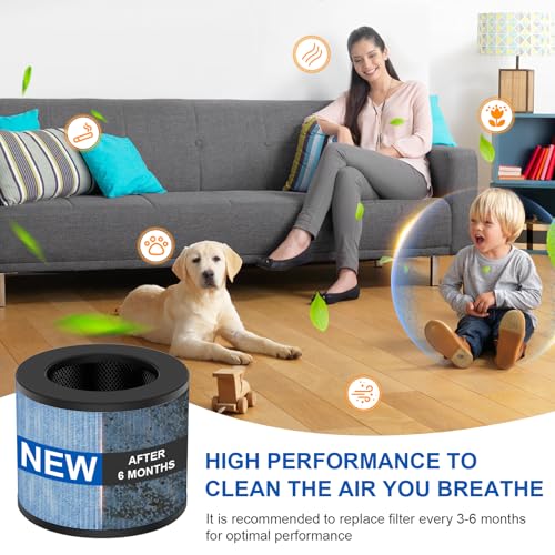 Image of F100 Filter Replacement, Compatible with Instant AP100 Small Air Puri-Fier, 3-in-1 H13 True HEPA Filter & Activated Carbon Filtration, Part# F100, 2 Pack