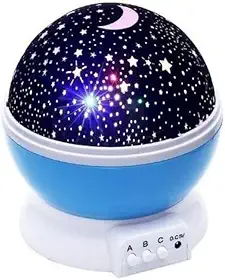 Projetor de luz noturna estrela, luzes de bebê LED, 8 luzes que mudam de cor com cabo USB, projetor de estrelas rotativas 360 graus Decoração de quarto de bebê e crianças Ambiente Relaxante (Azul)