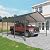 AIRWIRE 10x15 Metal Carport Carports with Enhanced Base Heavy Duty Garage Outdoor Galvanized Car Shelter for Car, Boats and Truck
