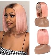 Cerisun Bob Wigs Human Hair, T part lace wig human hair 13*4*1 Brazilian Virgin Straight short gr...