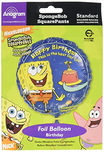 Anagram International Spongebob Squarepants Birthday Packaged Party Balloons, 18