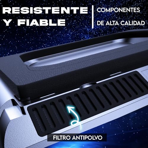 KLIM Everest Base de refrigeración para portátiles - Evita el sobrecalentamiento y Protege tu portátil Gaming -14 a 17" - 2 Ventiladores Turbo de 4300 RPM para un Rendimiento máximo - Nuevo - imagen 7