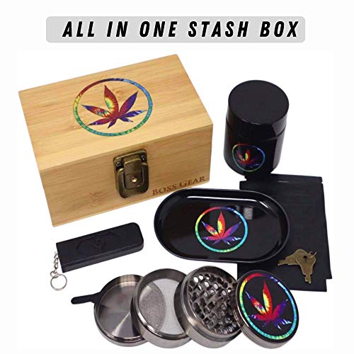Boss Gear- All In One Complete Set Bamboo Box Gift Set (Wood Tie-Dye)