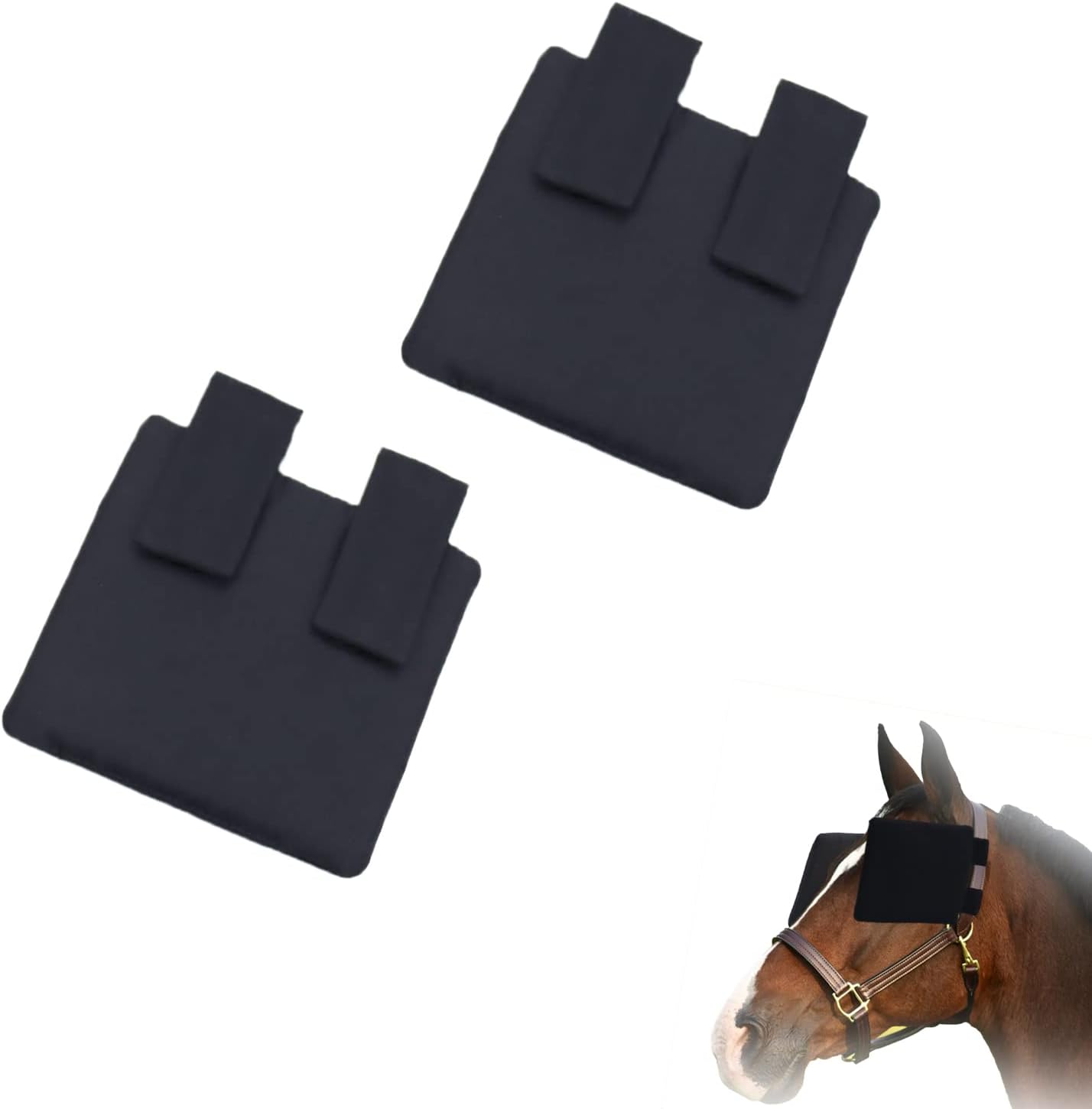 Horse Blinker Horse Eye Blinders for Racing Training Keep Calming Eye Side Shield