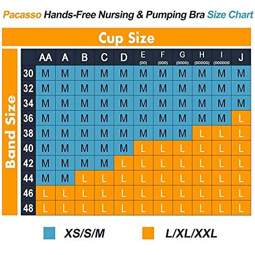 Hands Free Pumping Bra, Breastfeeding Bra, Wire-Free, Plus Size, with Or Without Strap of Breast Pumping Bra, Suitable for Breast Pumps by Medela,Lansinoh,Philips,Avent,Bellema,Spectra - Large
