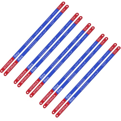 10 Pack Premium Hacksaw Blades Wiojided 24 TPI - 12 Inches HCS Blade