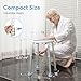 OasisSpace 360 Degree Rotating Shower Chair, Tool Free Adjustable Shower Stool Tub Chair and Bathtub Seat Bench with Anti-Slip Rubber Tips for Safety and Stability