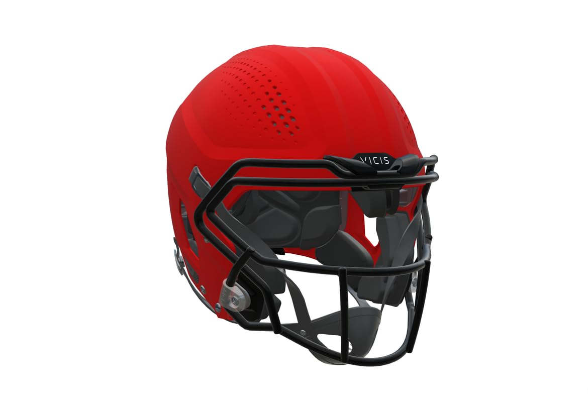 League Outfitters Zero2 Adult Football Helmet with Facemask, Matte Scarlet - M
