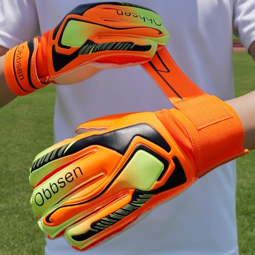 Obbsen Soccer Goalie Gloves for Kids, Youth&Adult Soccer Goalkeeper Gloves, Strong Grip Anti-Slip Latex Palm Breathable Goalkeeping Gloves with Fingersaves by Obbsen - Image 5