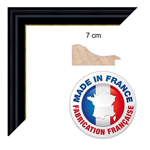DR35 Cadre photo 39 x 98 cm (blanc brillant) Cadre en bois MDF de 35 mm de large avec vitre en verre acrylique antireflet, paroi arrière stable et crochets de suspension