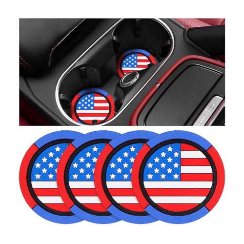 Set 2 Posavasos para Auto con Bandera Americana miniatura 1