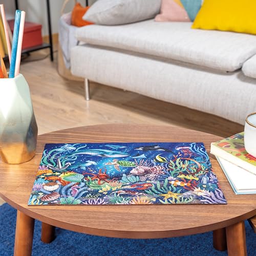 Puzzle en bois Rectangulaire 500 p Monde marin coloré - vue 10