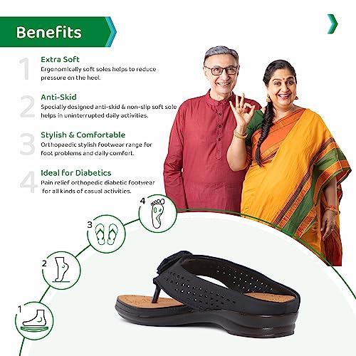 Image of ORTHO JOY Fancy doctor slippers | Soft chappal for women | Comfortable Footwear for women