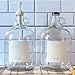 Laundry Detergent Dispenser for Laundry Room - Two One Gallon Glass Jugs with White Liquid Pumps, Fabric Softener, Liquid Soap Dispenser or Bleach, 128 oz - Includes 4 Labels