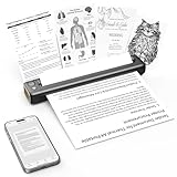 Rongta Portable Printer, Bluetooth Inkless Thermal Printer Wireless for Travel, Compatible with Android iOS Phone & Laptop, Supports 8.5" X 11" US Letter for Office, Home, Car, F81 (Gray)