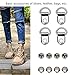 Respicefinem Shoe Hooks for Laces Boot Lace Hooks with Rivets 10. 0×8. 0×6. 0 100 Sets Shoelace Hook Dring Buckle Brass Shoe Leather Bag Rivet Tool 9X14Mm High Brass Material Boot