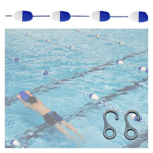 Corde de séparation de piscine 10 à 40 pieds avec bouées de sécurité