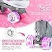 Kuxuan Skates Saya Roller Skates Adjustable for Kids,with All Wheels Light up,Fun Illuminating for Girls and Ladies - Pink M